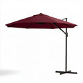 Boczny parasol ogrodowy kwadratowy 300 x 300 cm bordowo-czarny