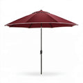 Bordowy parasol przeciwsłoneczny 300 cm z białą lamówką, wysokość 245 cm